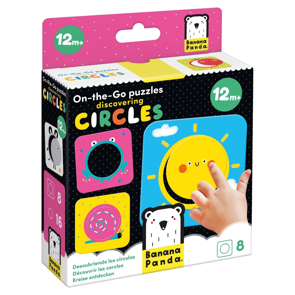 Banana Panda Primul meu puzzle On-The-Go Primele mele cercuri 16 piese