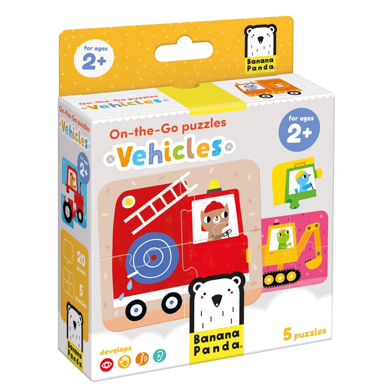 Banana Panda Primul meu puzzle On-The-Go Vehicule 20 piese
