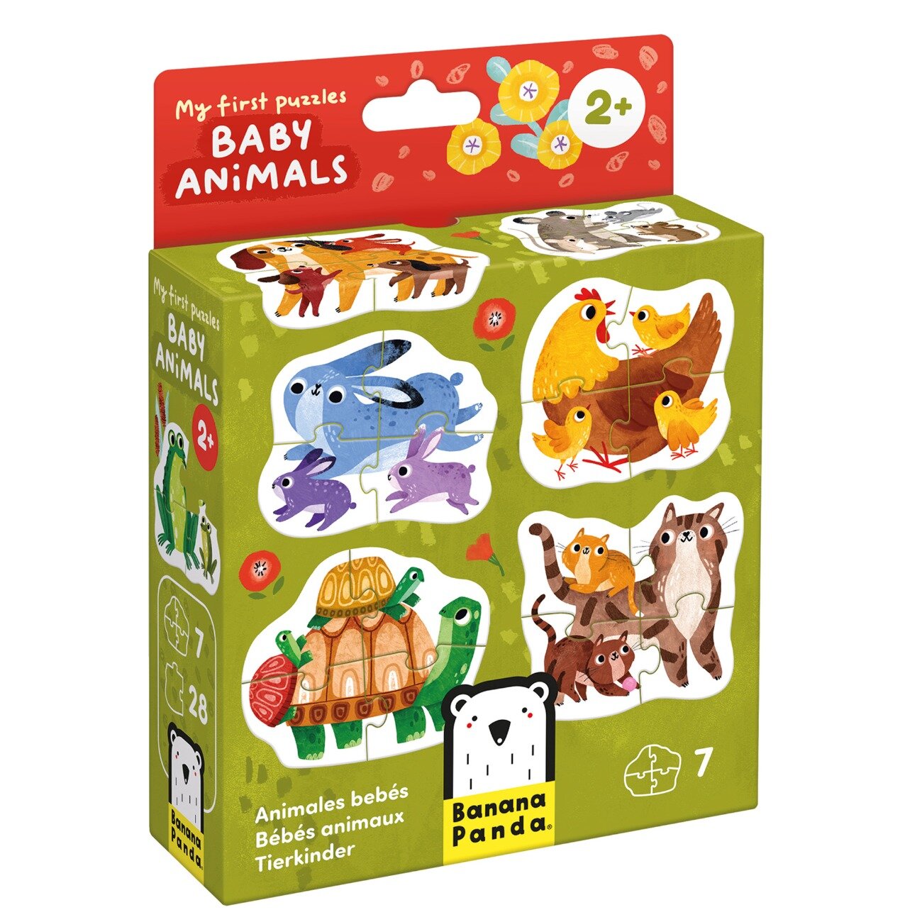 Banana Panda Primul meu puzzle Pui de animale 28 piese