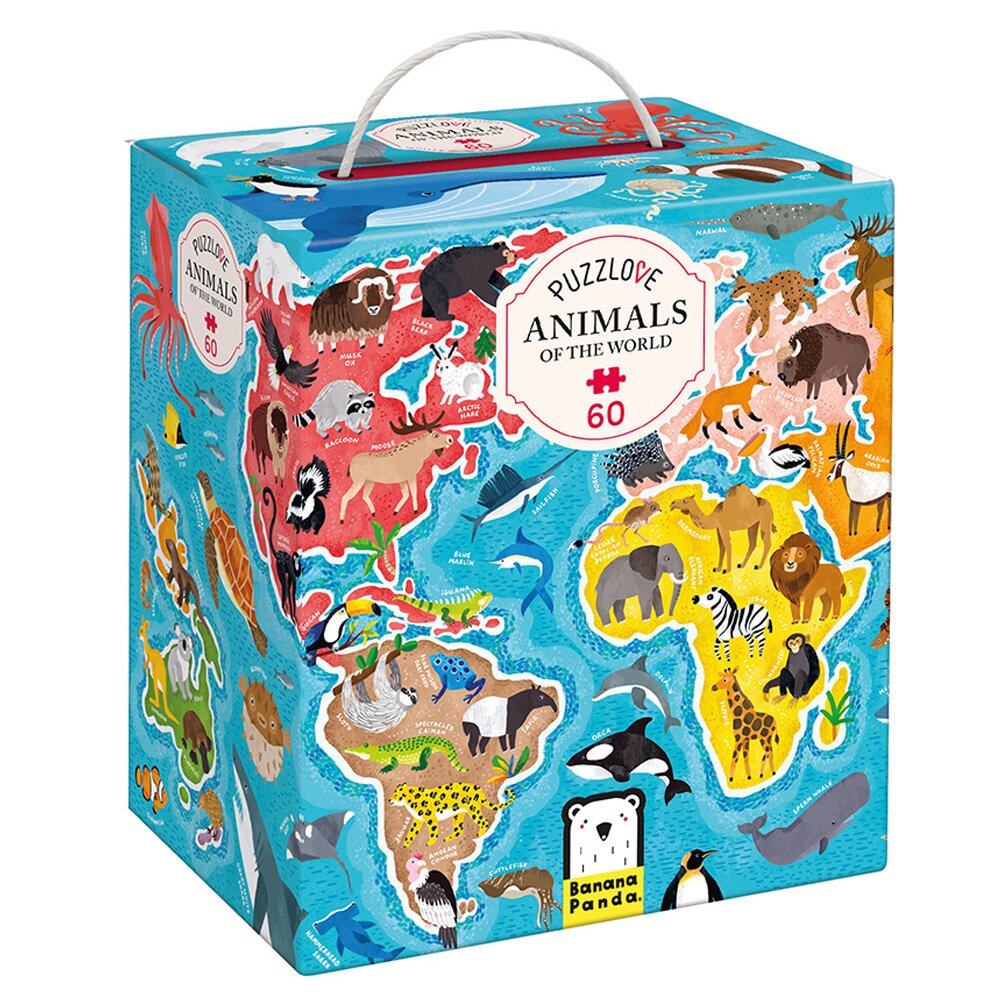 Banana Panda Puzzle Animale din jurul lumii 60 piese