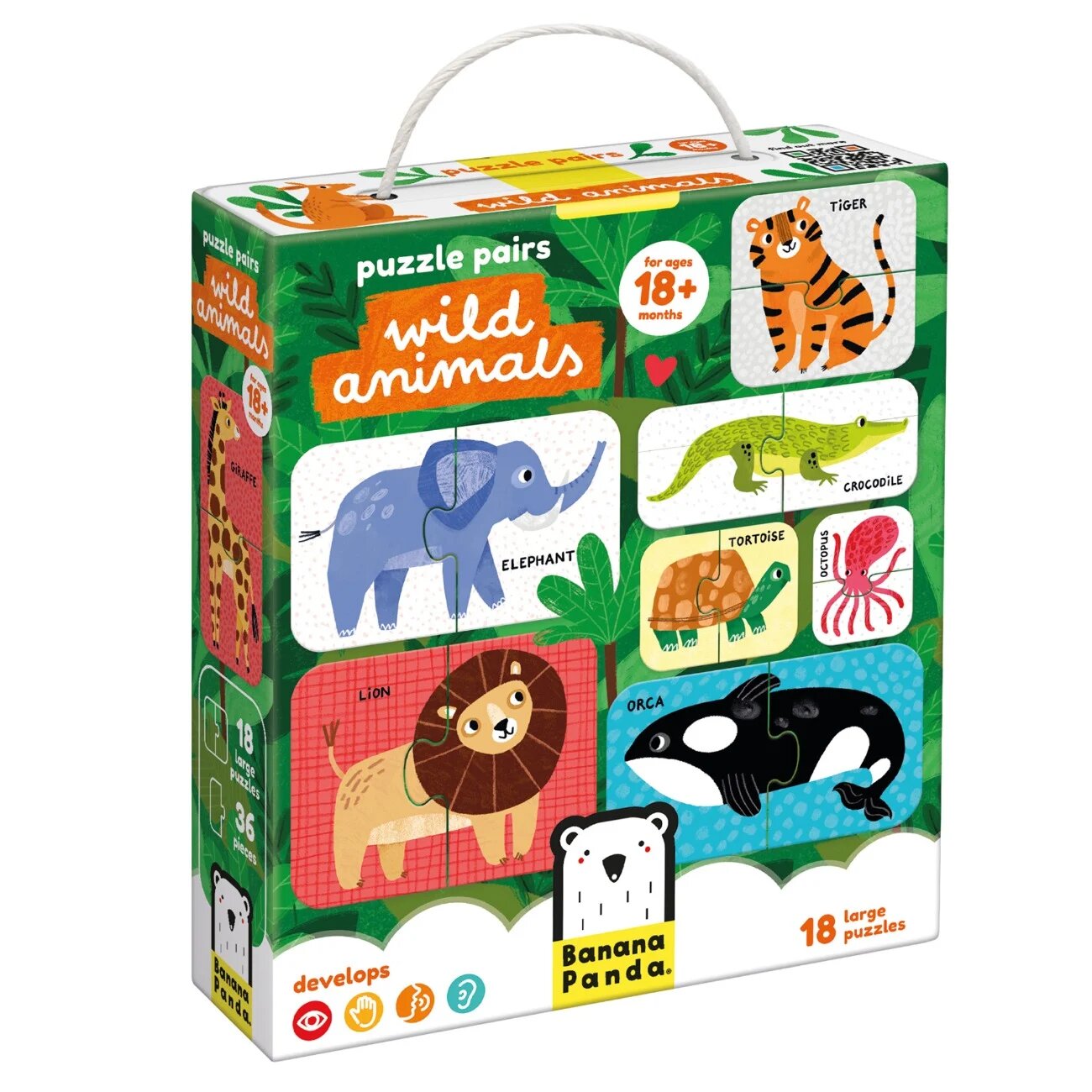 Banana Panda Puzzle educativ Animale Salbatice 36 piese