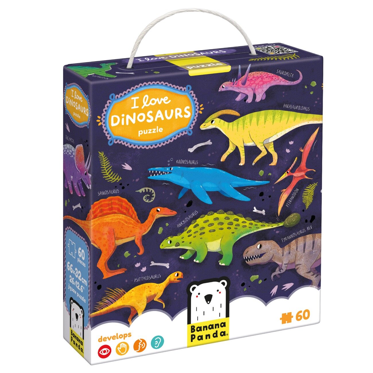 Banana Panda Puzzle educativ I love Dinosaurs 60 piese