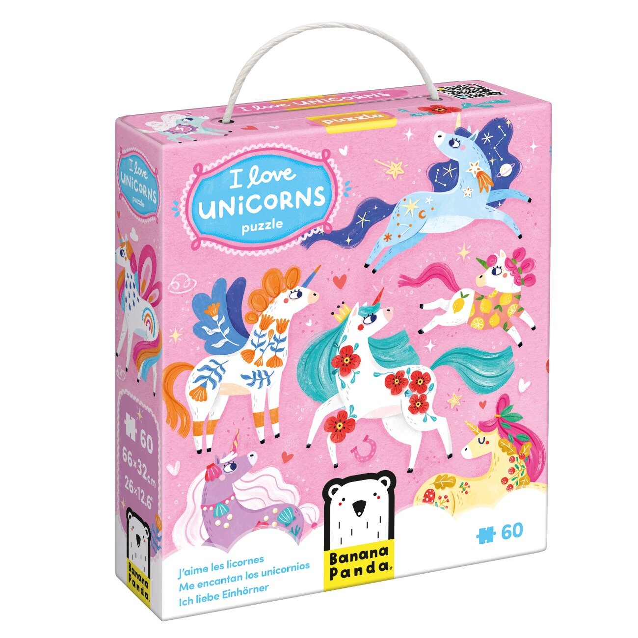 Banana Panda Puzzle I love Unicorns 60 piese