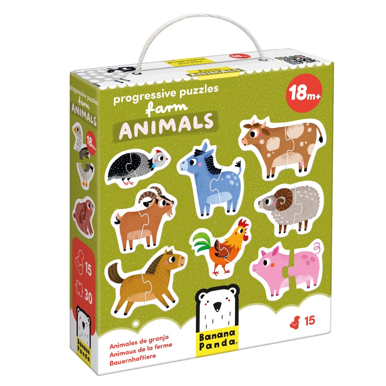 Banana Panda Puzzle progresiv Animale de la ferma 30 piese