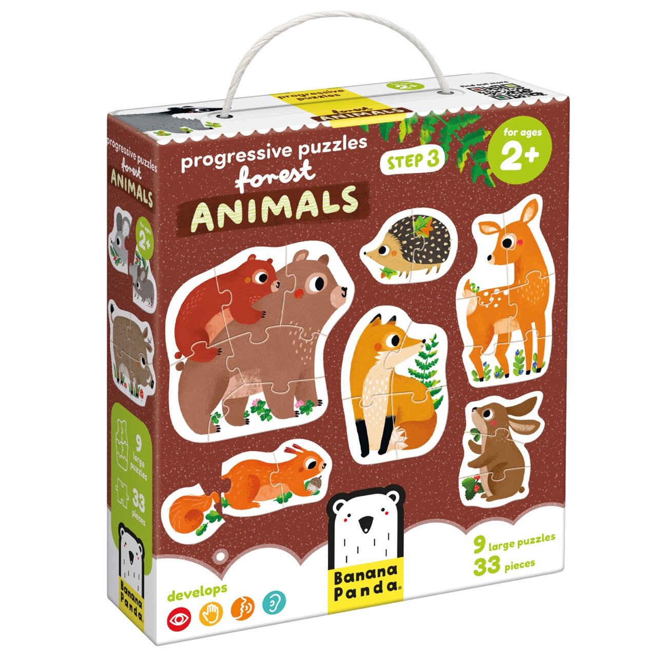 Banana Panda Puzzle progresiv Animale din padure 33 piese