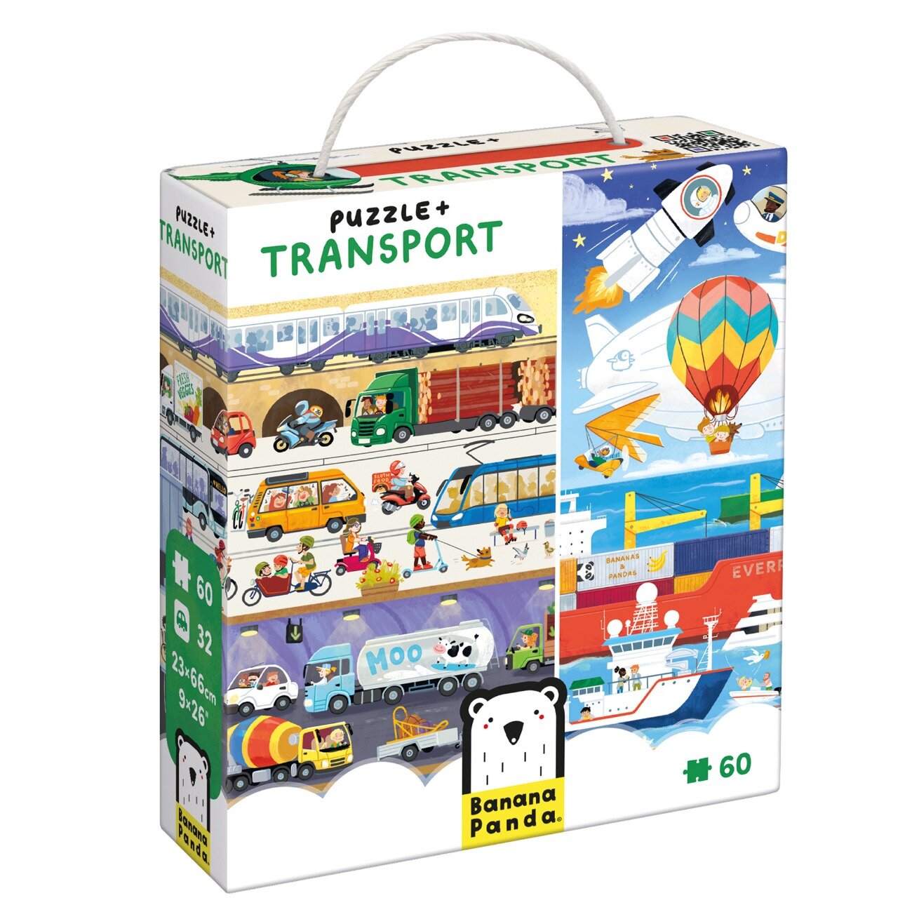 Banana Panda Puzzle Transport 60 piese