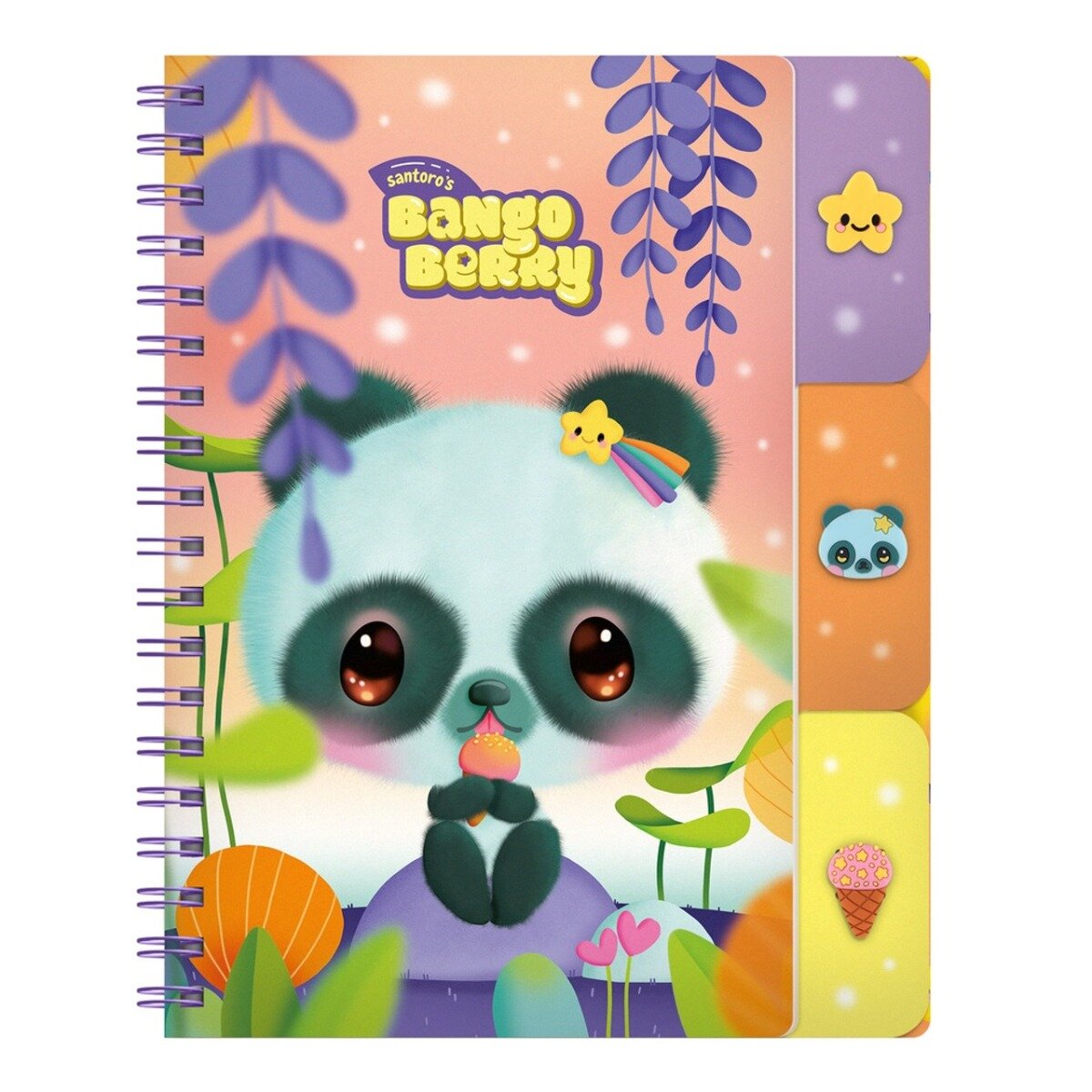 Bangoberry Caiet de notite cu separatoare si accesorii Bangobobs Pally Panda