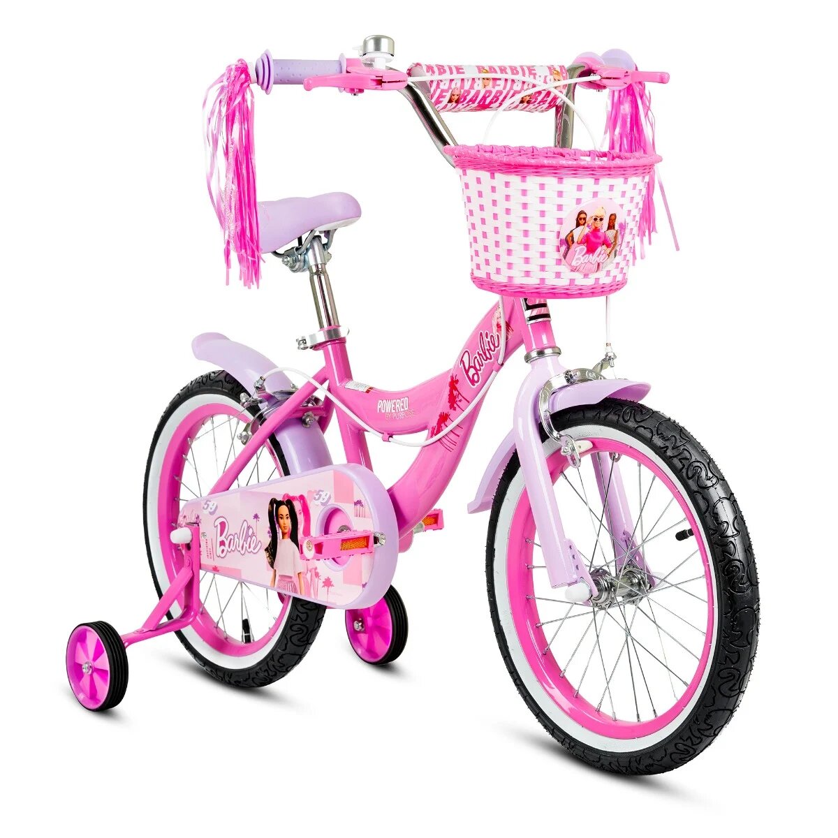 Barbie Bicicleta cu cos si roti ajutatoare 16 inch