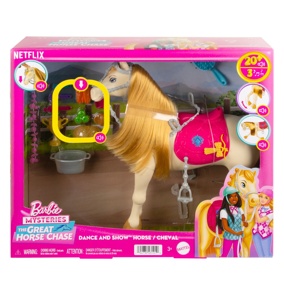 Barbie Calut cu sunete si accesorii The Great Horse Chase HXJ42