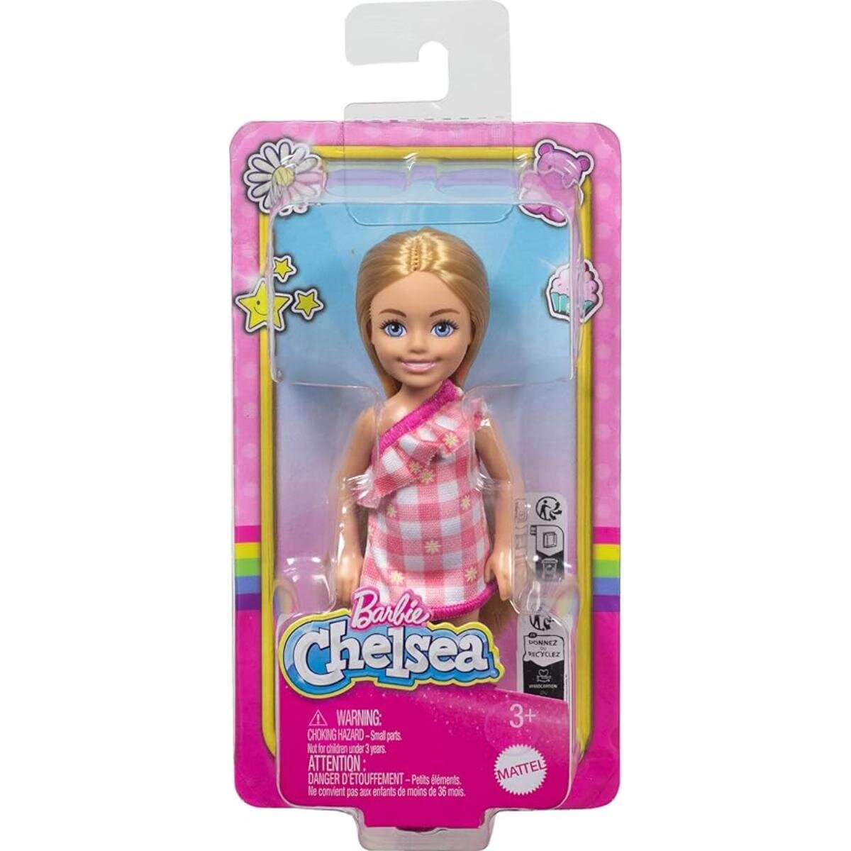 Barbie Papusa Chelsea Checked Dress HXM95