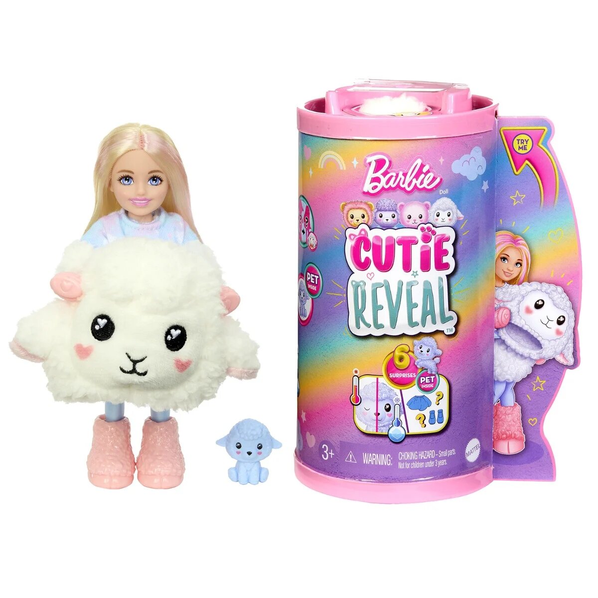 Barbie Papusa Chelsea Cutie Reveal Mielusel 6 surprize HKR18
