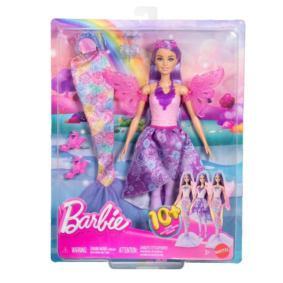 Barbie Papusa cu accesorii de zana si sirena Fantasy JCP74