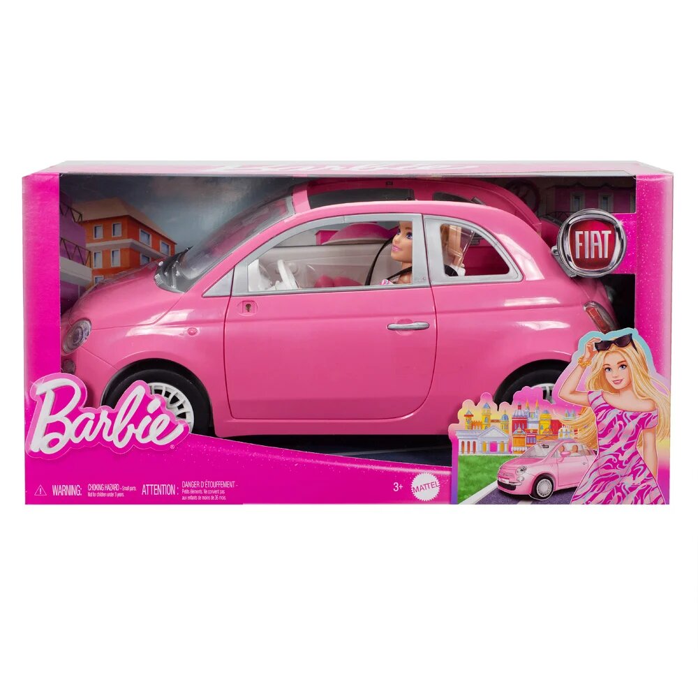 Barbie Papusa cu masinuta in masina Fiat 500 HRG59