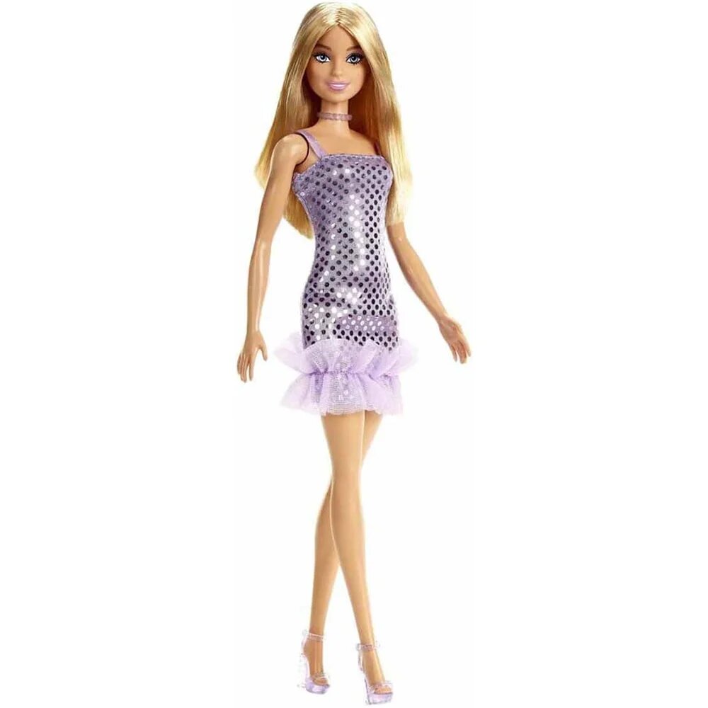Barbie Papusa cu rochie mov Glitz HJR93