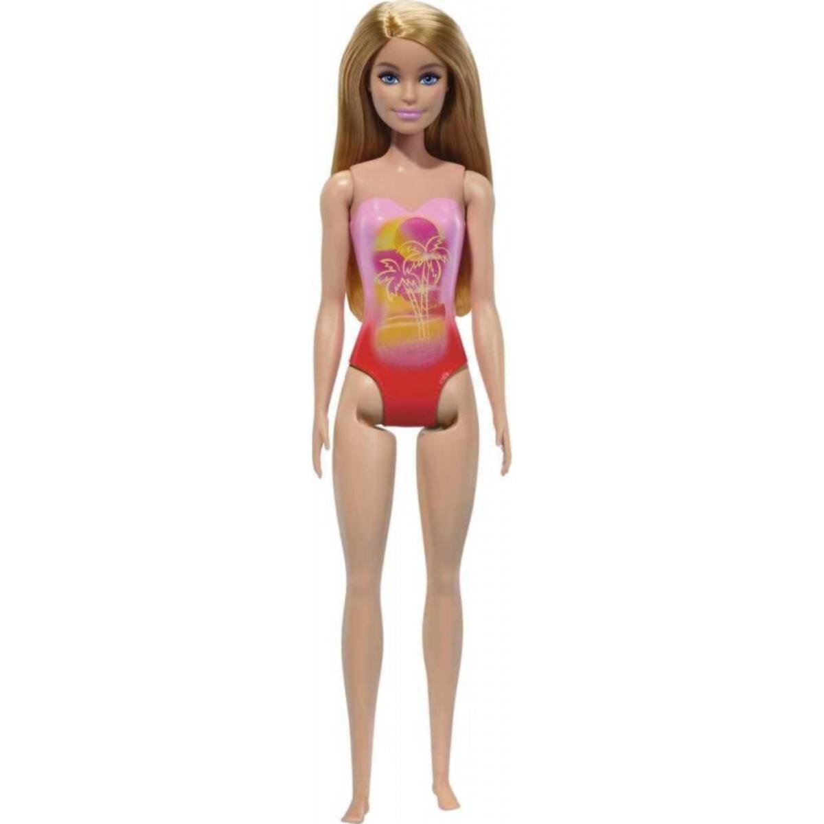 Barbie Papusa La plaja in costum de baie Palm Tree HXX48