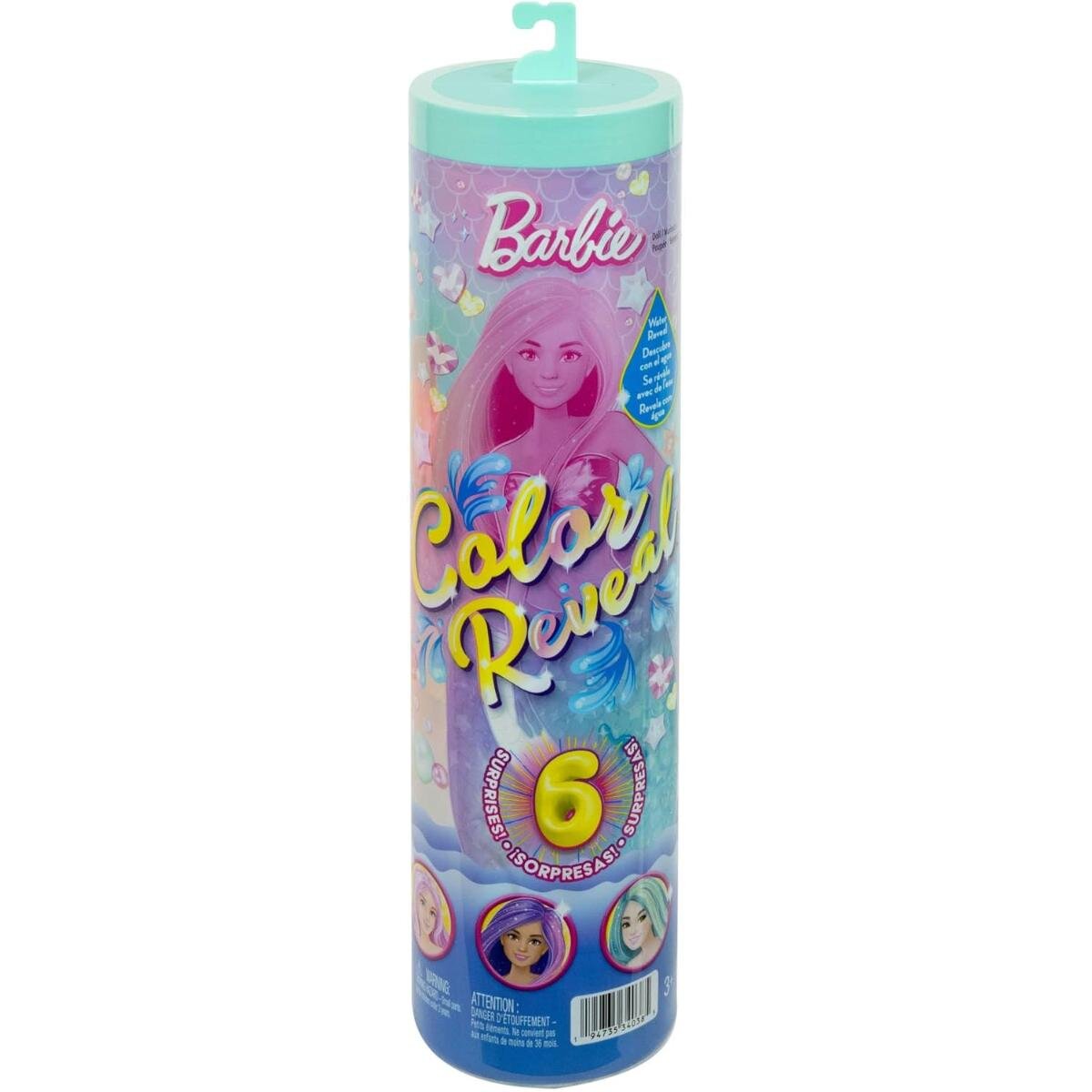 Barbie Papusa sirena Color Reveal JMW61