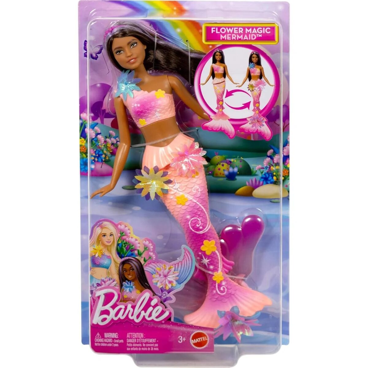 Barbie Papusa sirena Flower Magic Mermaind JDM73