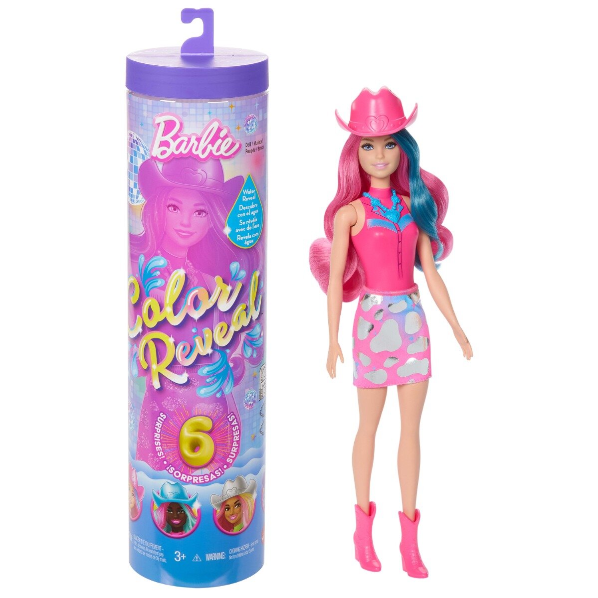 Barbie Papusa surpriza Color Reveal Disco Star 6 surprize JCP01