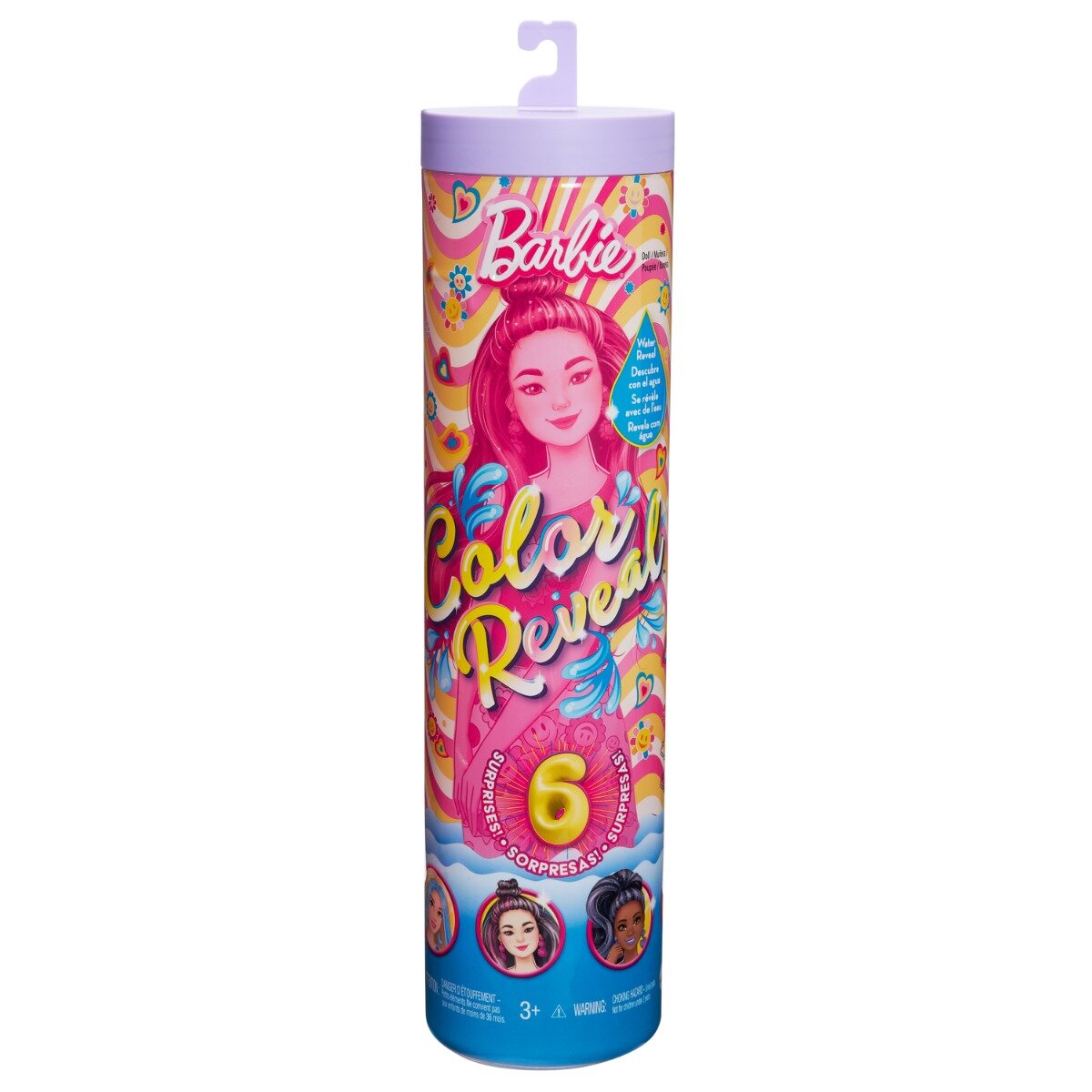 Barbie Papusa surpriza Color Reveal Rainbow 6 surprize HRK06