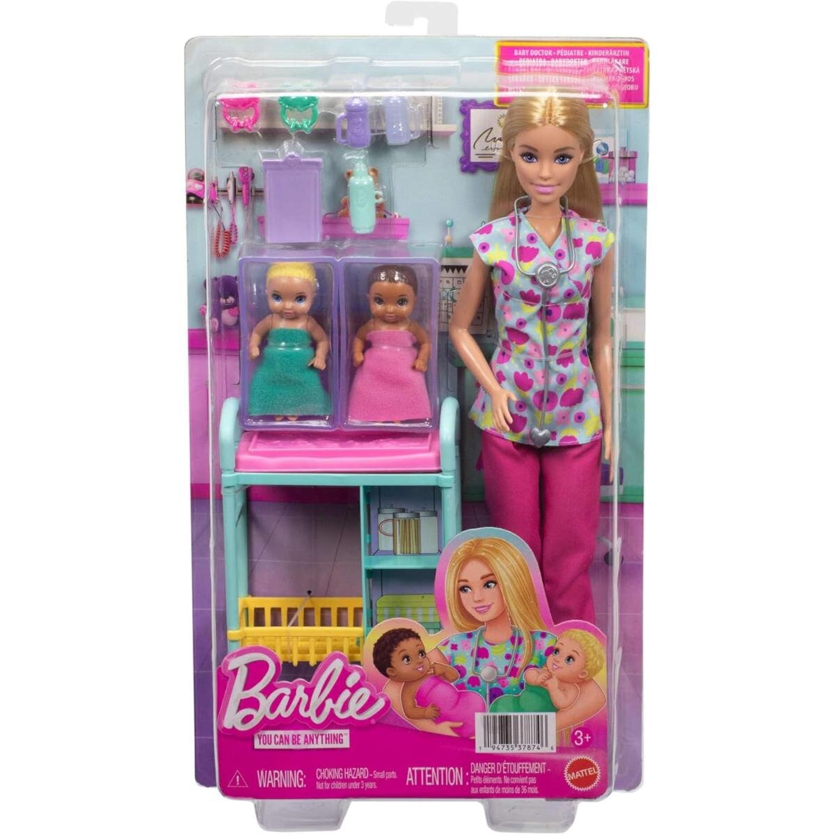 Barbie Set de joaca cu papusa Careers Baby Doctor JMK12