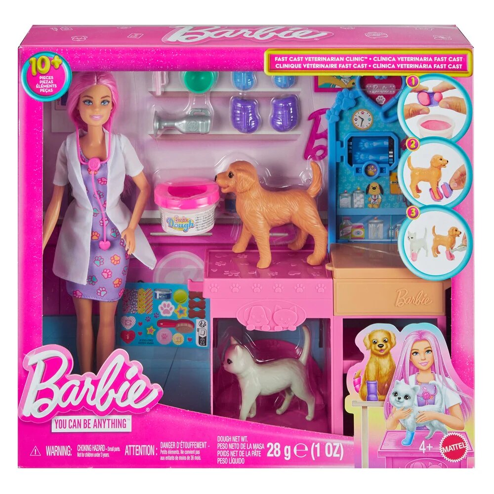 Barbie Set de joaca cu papusa Clinica Veterinara JFX93