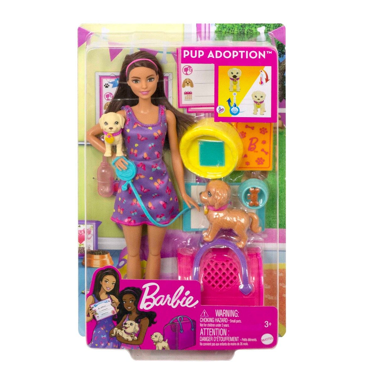 Barbie Set de joaca cu papusa Pup Adoption HKD86