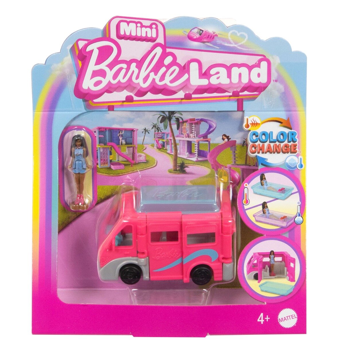 Barbie Set de joaca cu vehicul si papusa Mini Land HYF38