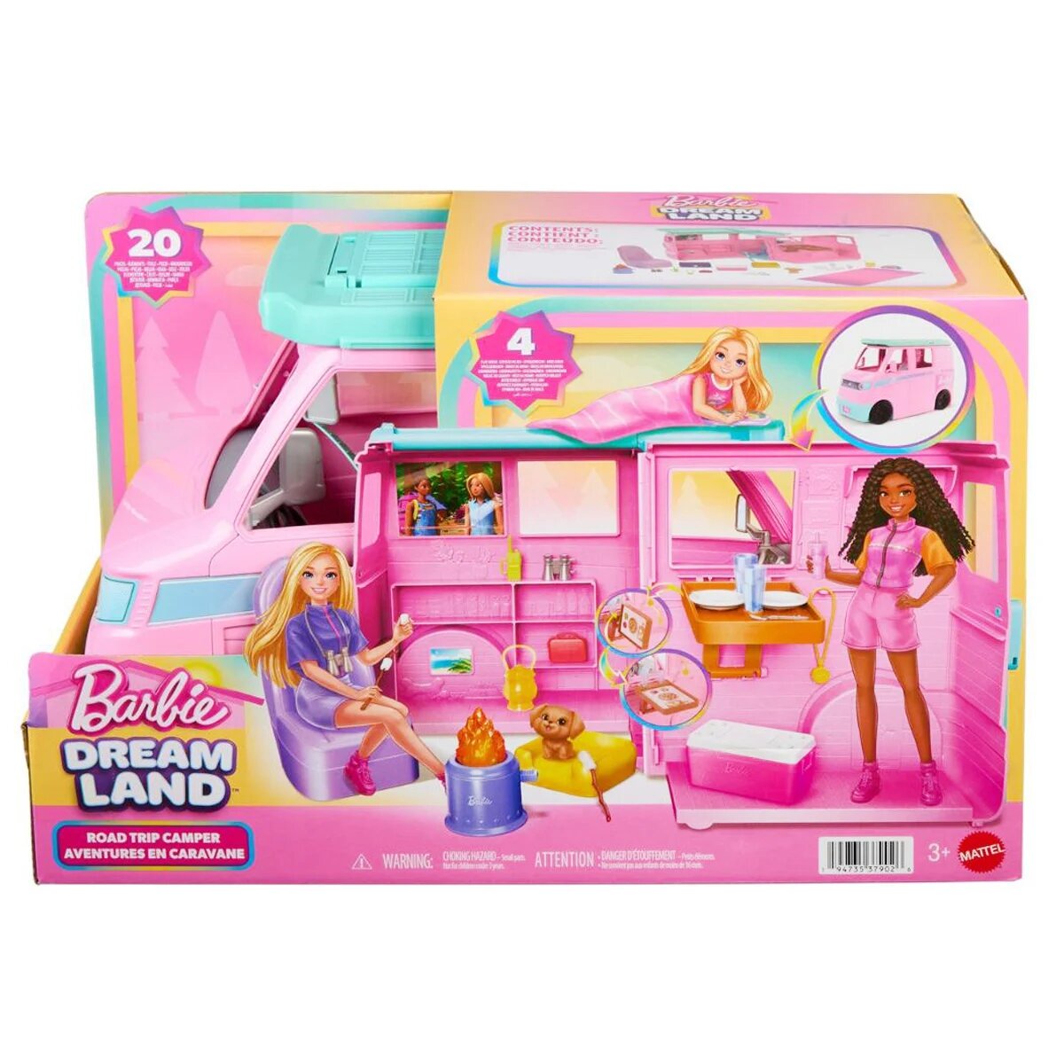 Barbie Set de joaca in rulota Dream Land Road Trip Camper JMK45