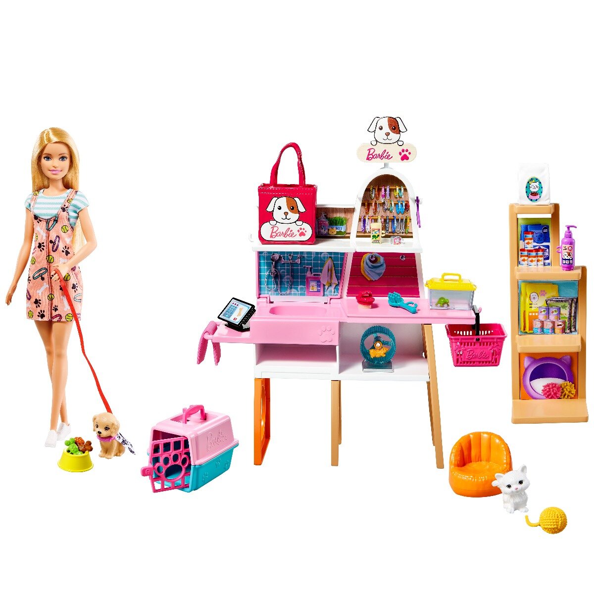 Barbie Set de joaca Papusa Butic pentru animale de companie