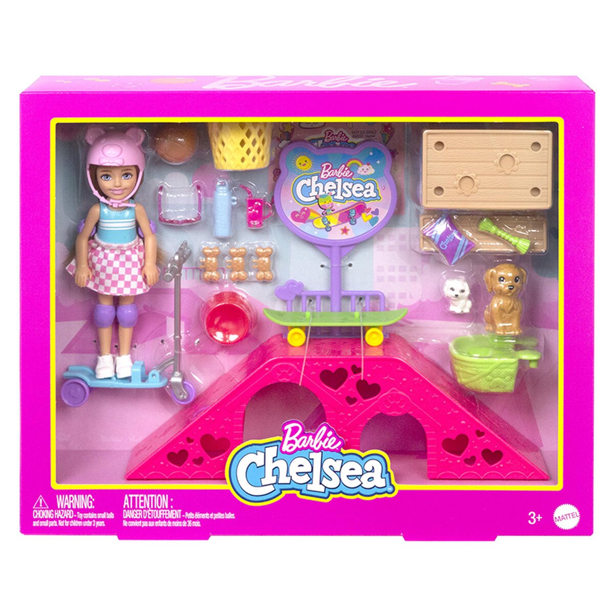 Barbie Set de joaca papusa pe skateboard cu accesorii Chelsea