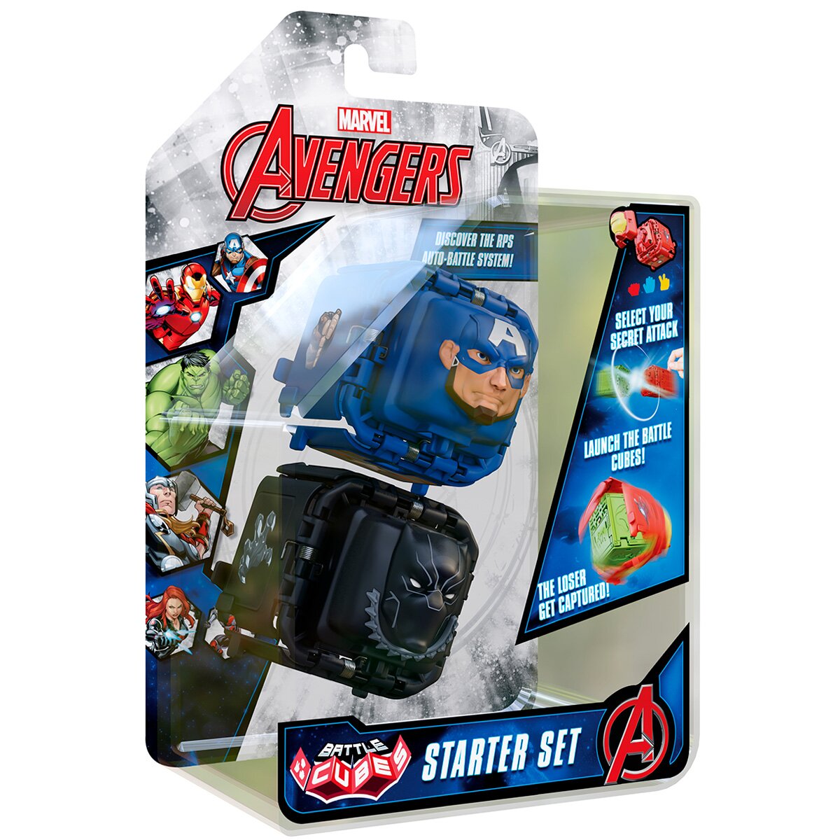 Battle Cubes Set 2 figurine de lupta Avengers Captain America vs Black Panther