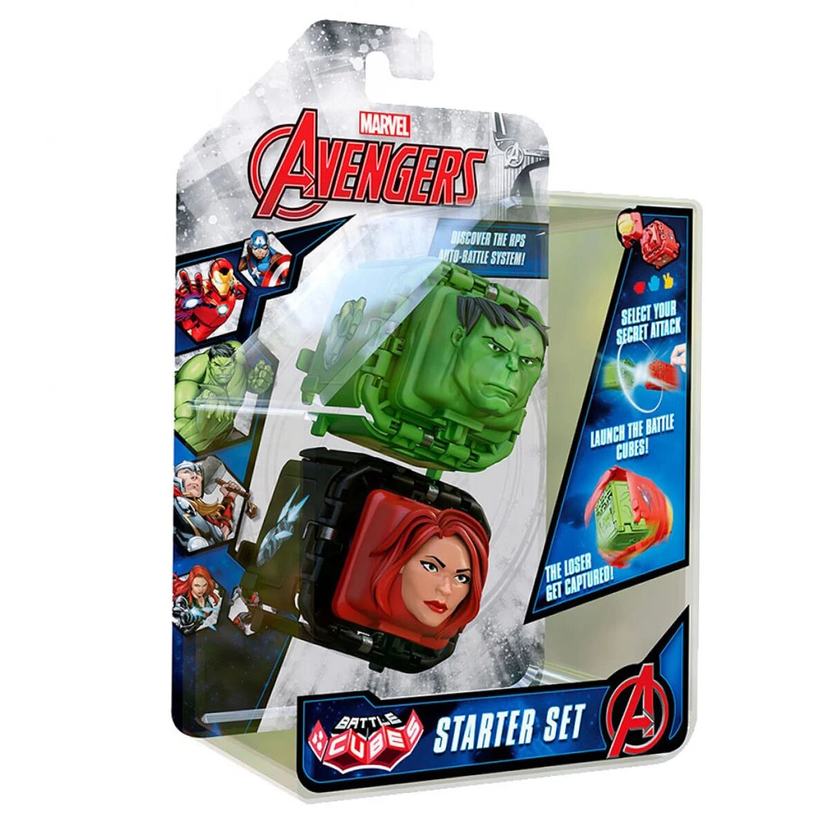 Battle Cubes Set 2 figurine de lupta Avengers Hulk vs Black Widow