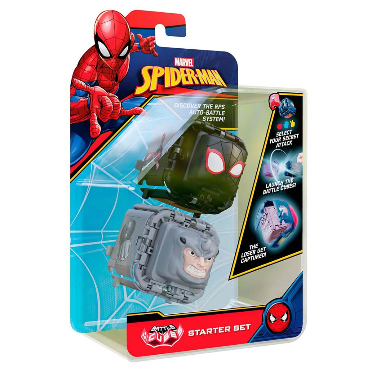 Battle Cubes Set 2 figurine de lupta Spiderman Miles vs Rhino
