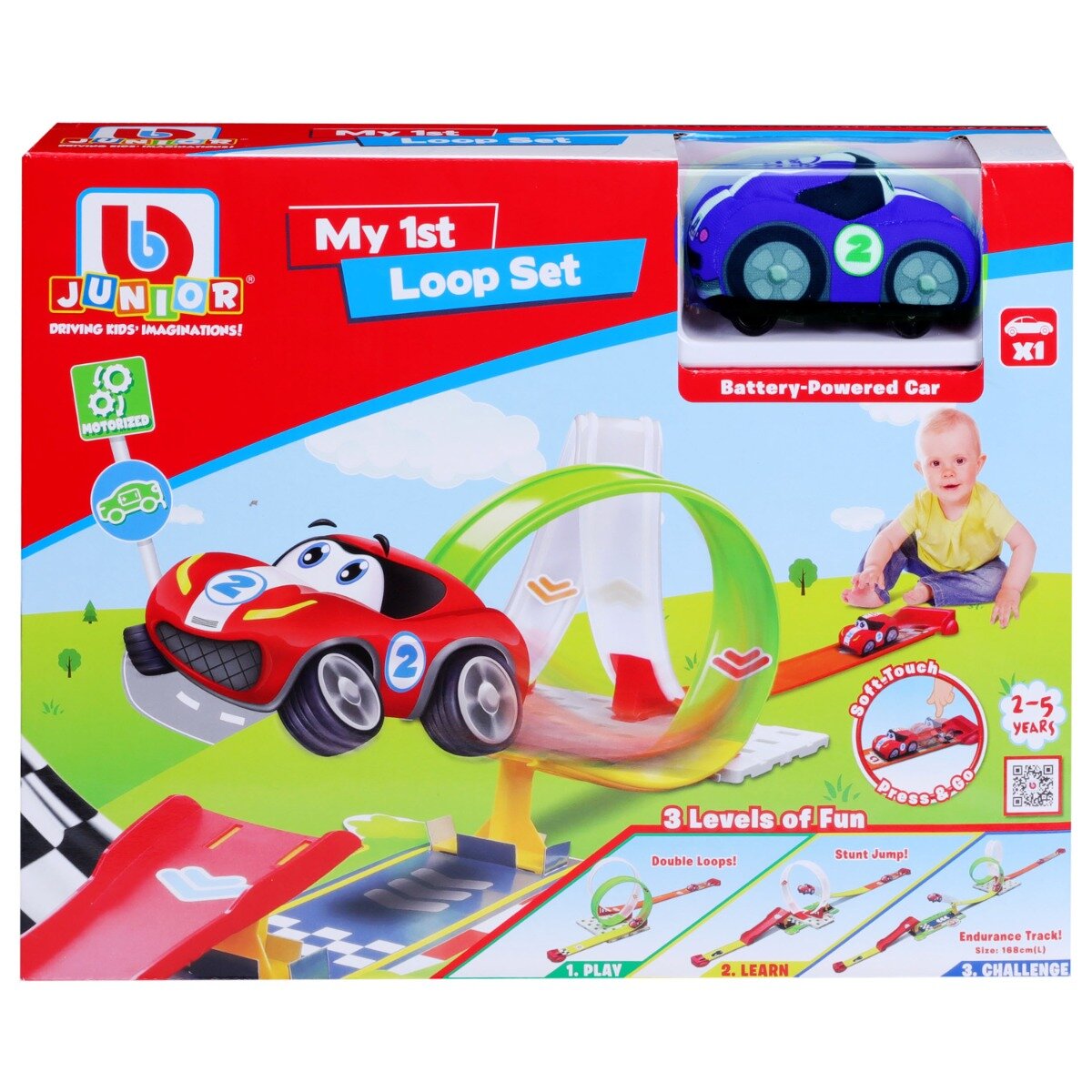 Bburago Junior Prima mea masinuta cu rampa de lansare Bburago Albastru