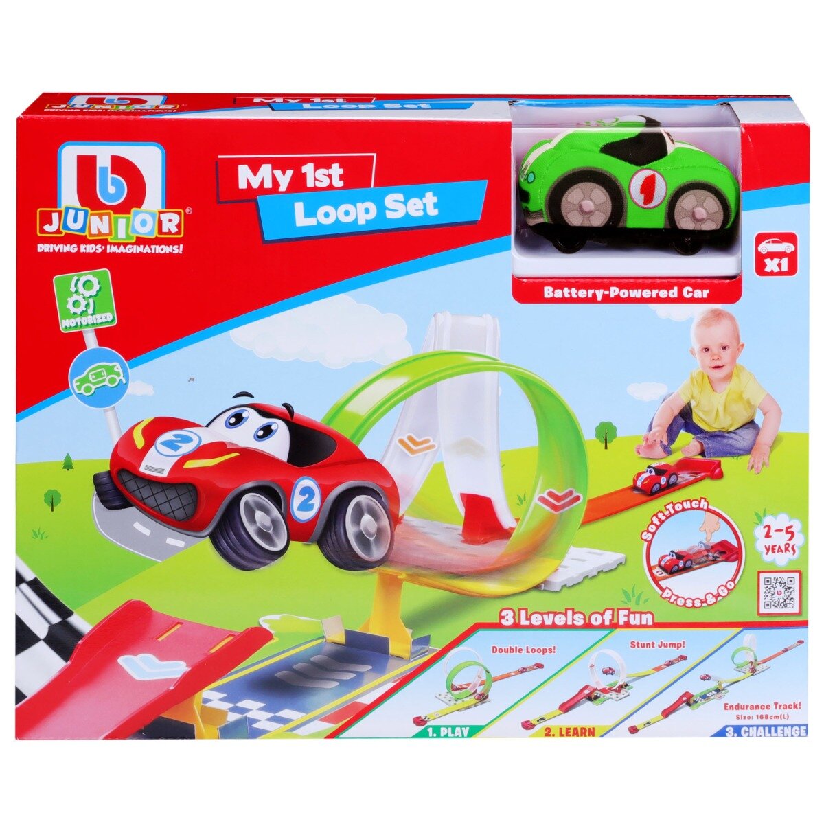 Bburago Junior Prima mea masinuta cu rampa de lansare Bburago Verde