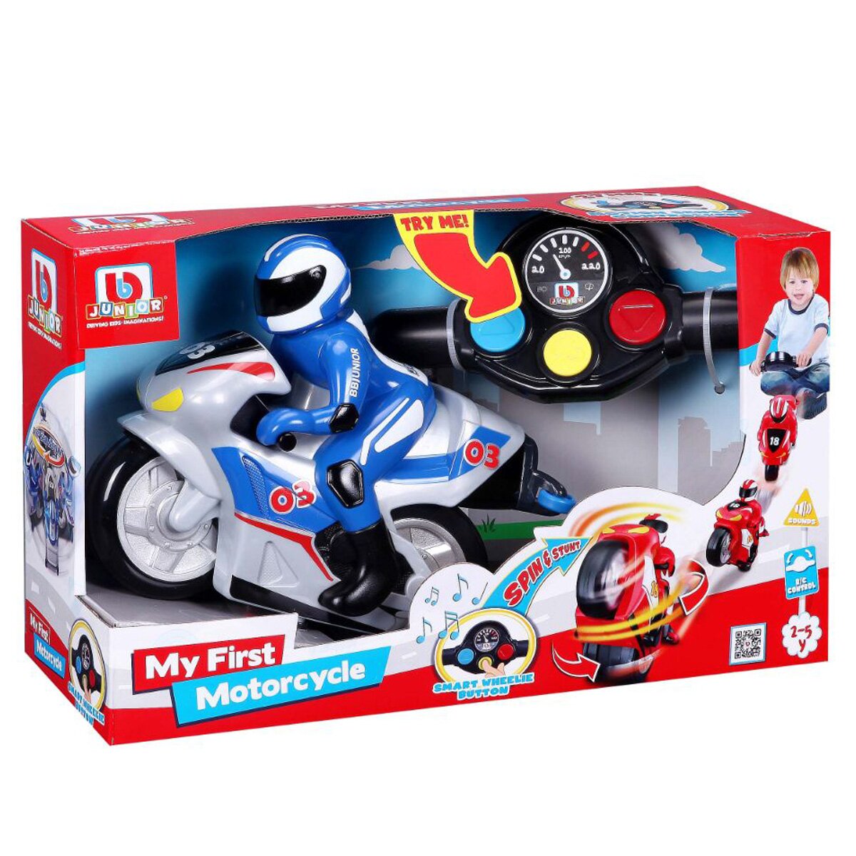 Bburago Junior Prima mea motocicleta Bburago Albastru