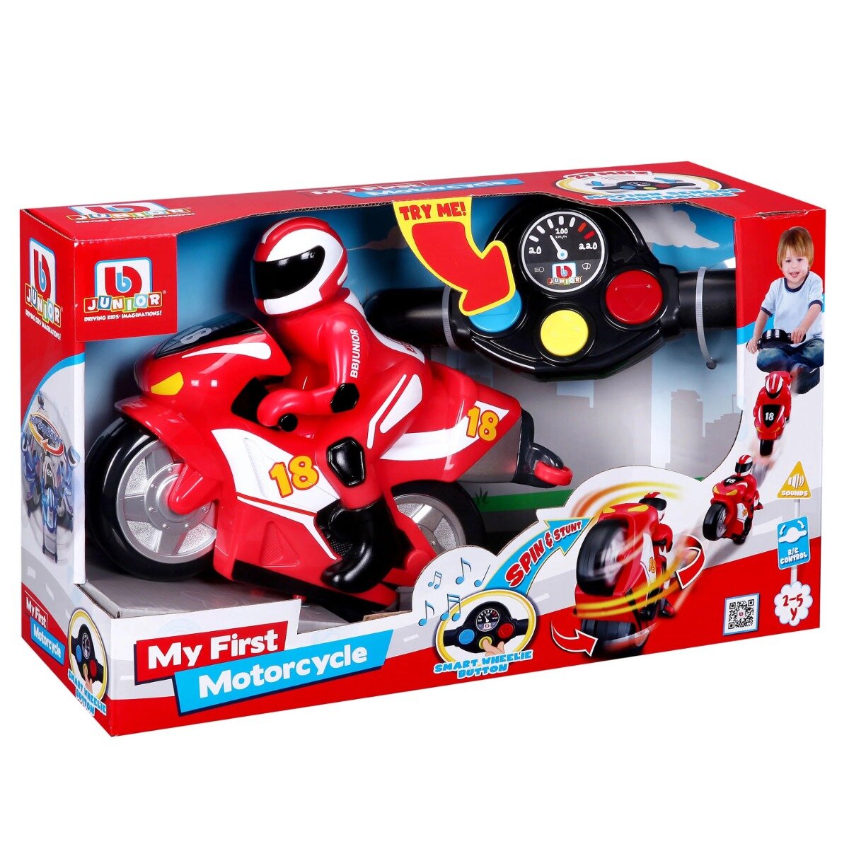 Bburago Junior Prima mea motocicleta Bburago Rosu
