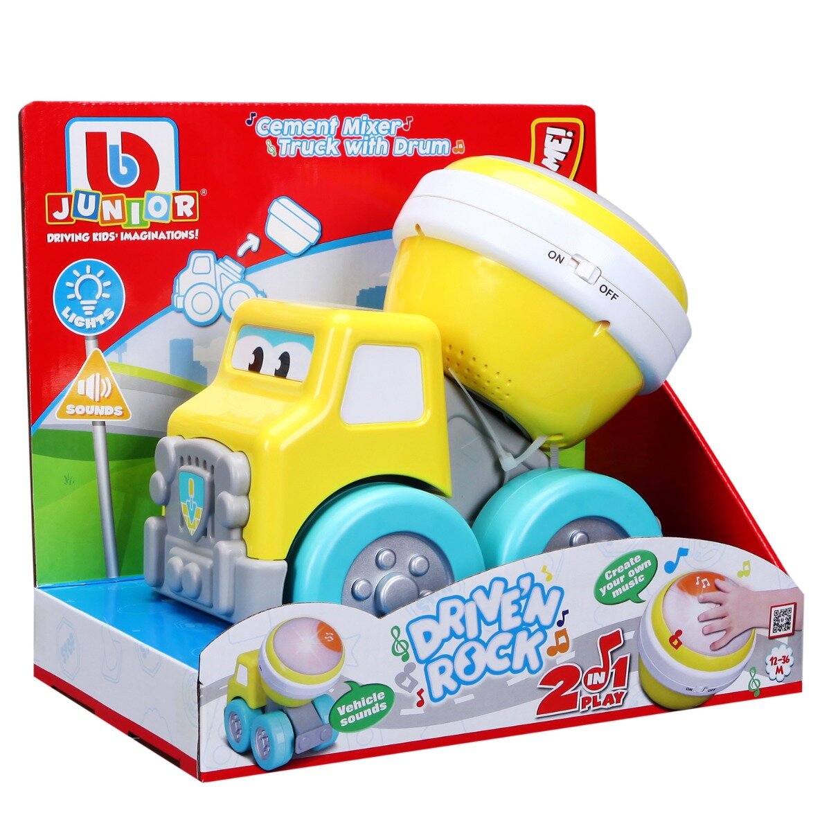 Bburago Junior Primul meu camion cu instrumente muzicale Bburago Galben