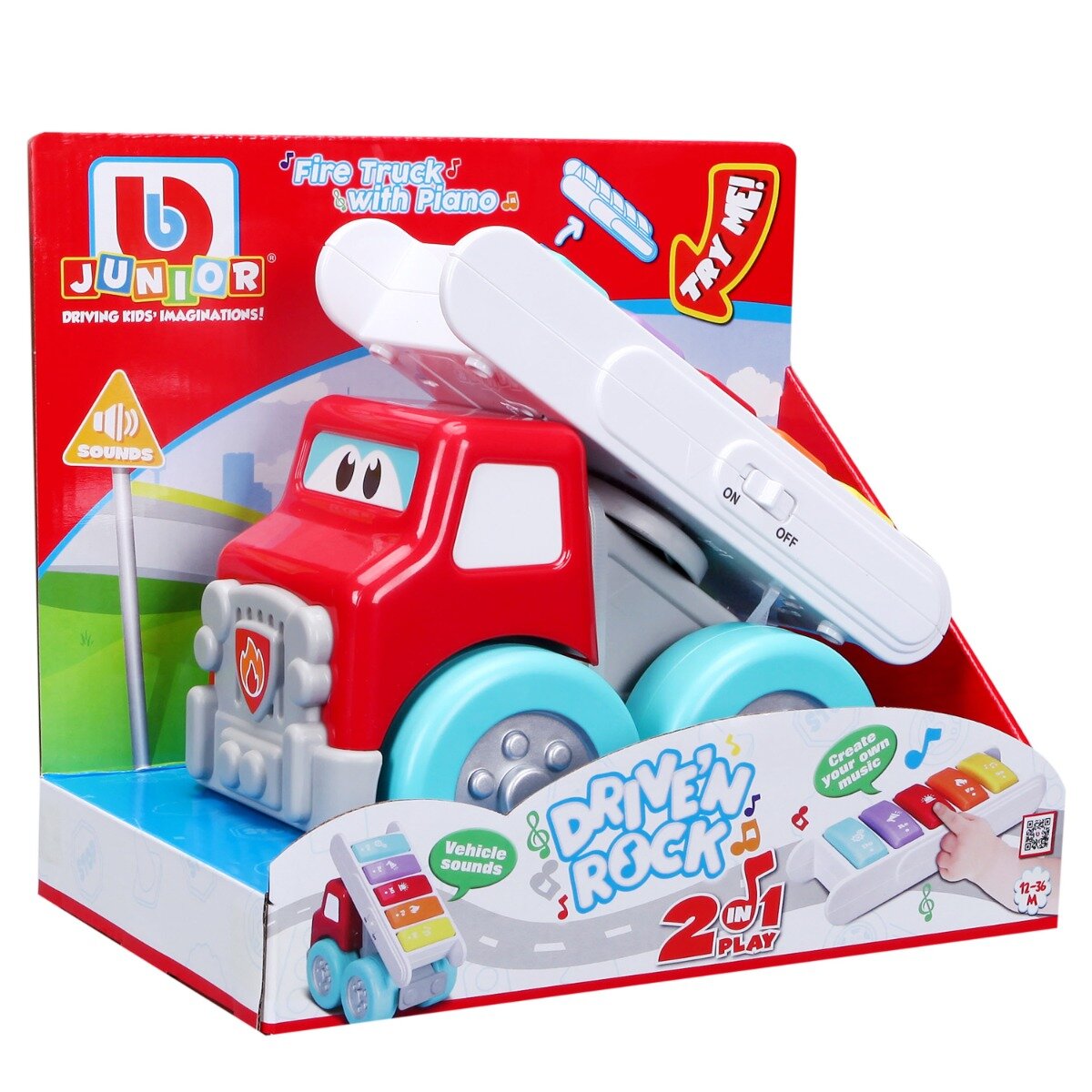 Bburago Junior Primul meu camion cu instrumente muzicale Bburago Rosu