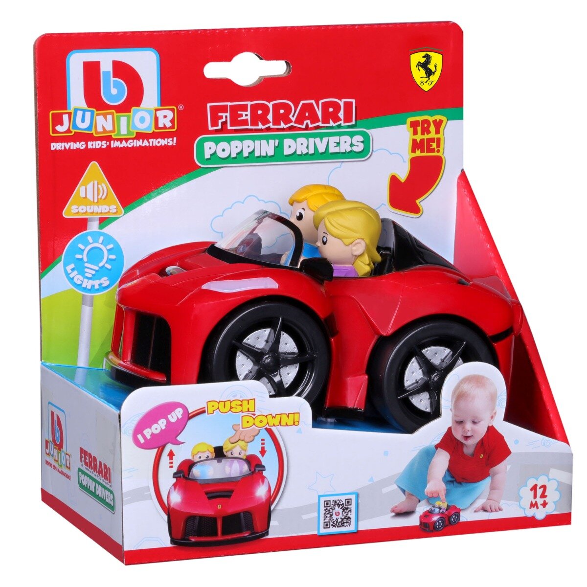 Bburago Junior Primul meu Ferrari Bburago Poppin Drivers Rosu