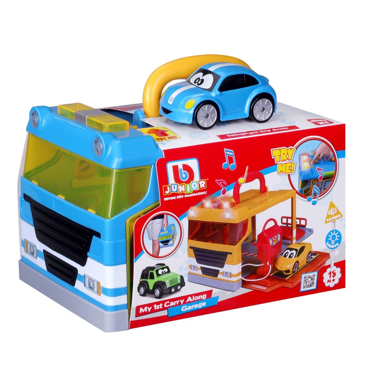 Bburago Junior Primul meu garaj portabil in forma de camion Albastru