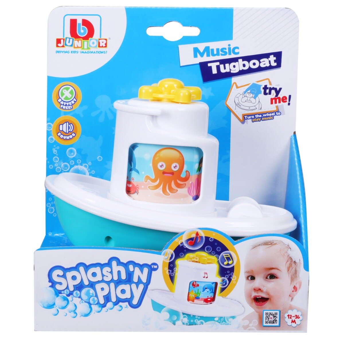 Bburago Junior Primul meu remorcher Bburago Music Tugboat