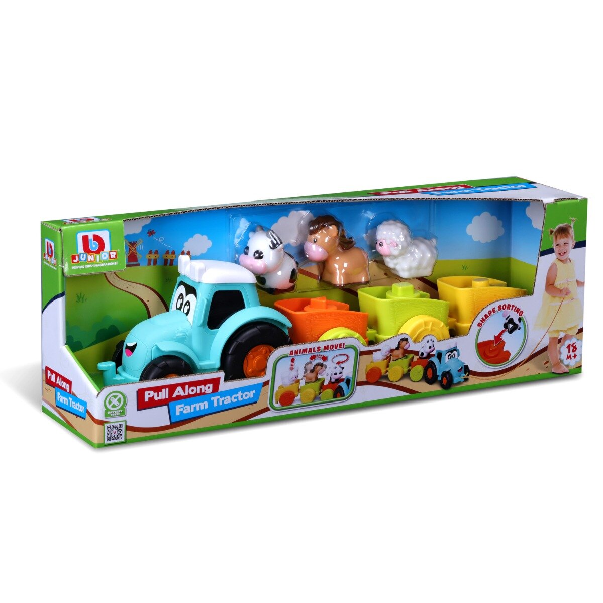 Bburago Junior Primul meu tractor cu animalute