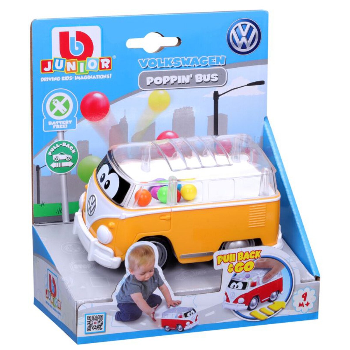 Bburago Junior Primul meu Volkswagen Bburago Poppin Bus Galben