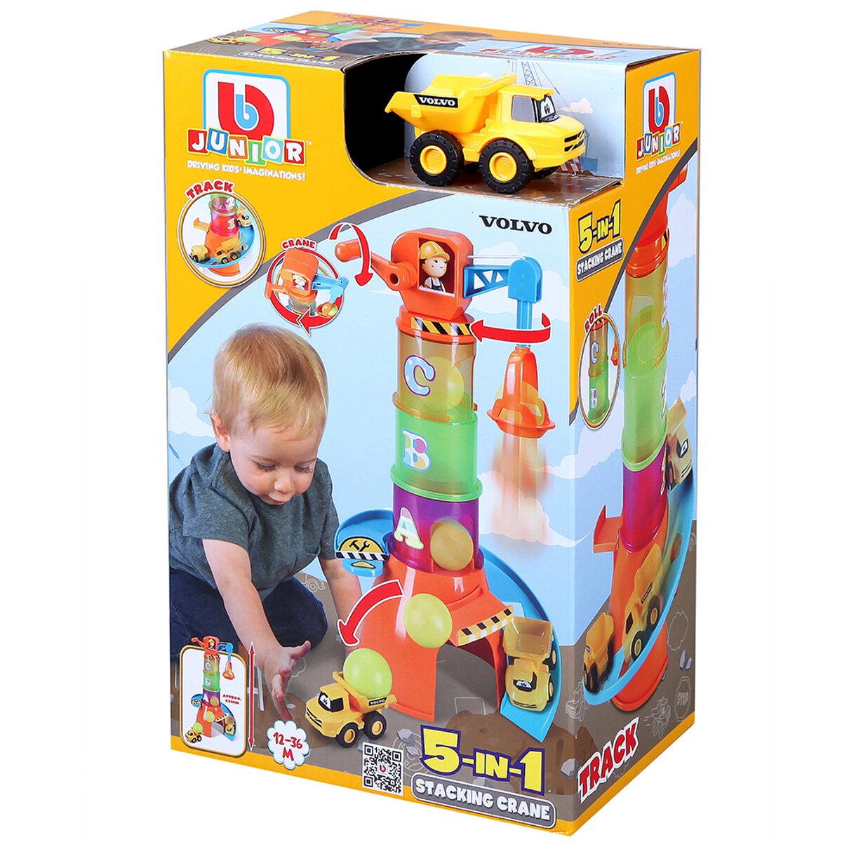 Bburago Junior Set de joaca cu macara si basculanta Bburago Volvo