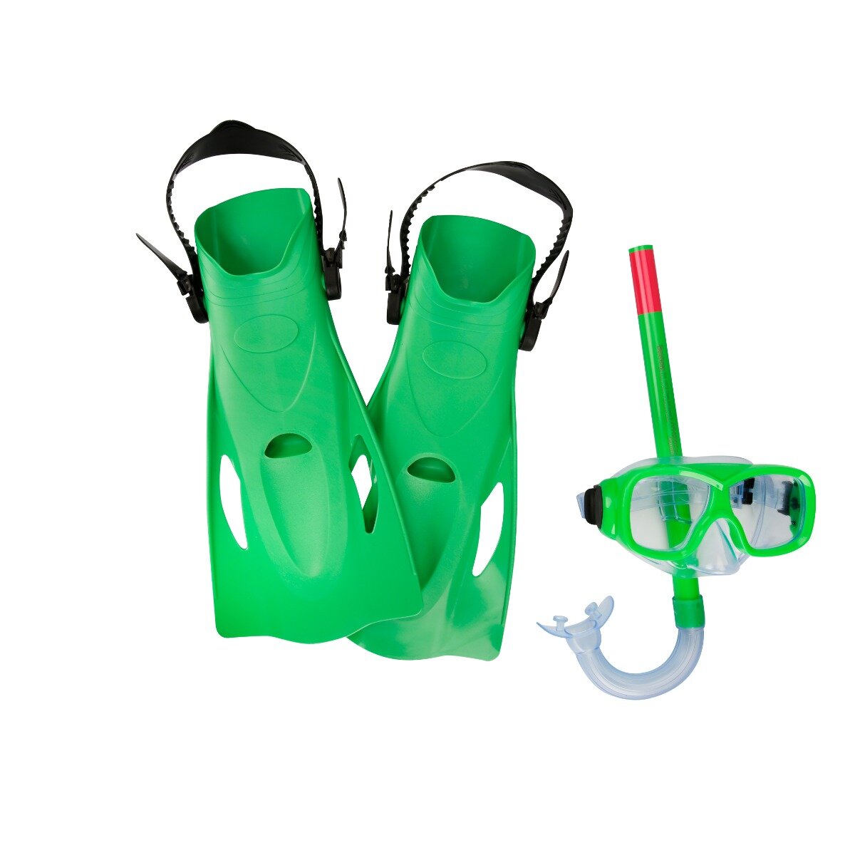 BESTWAY Set masca de scufundari snorkel si labe inot Verde