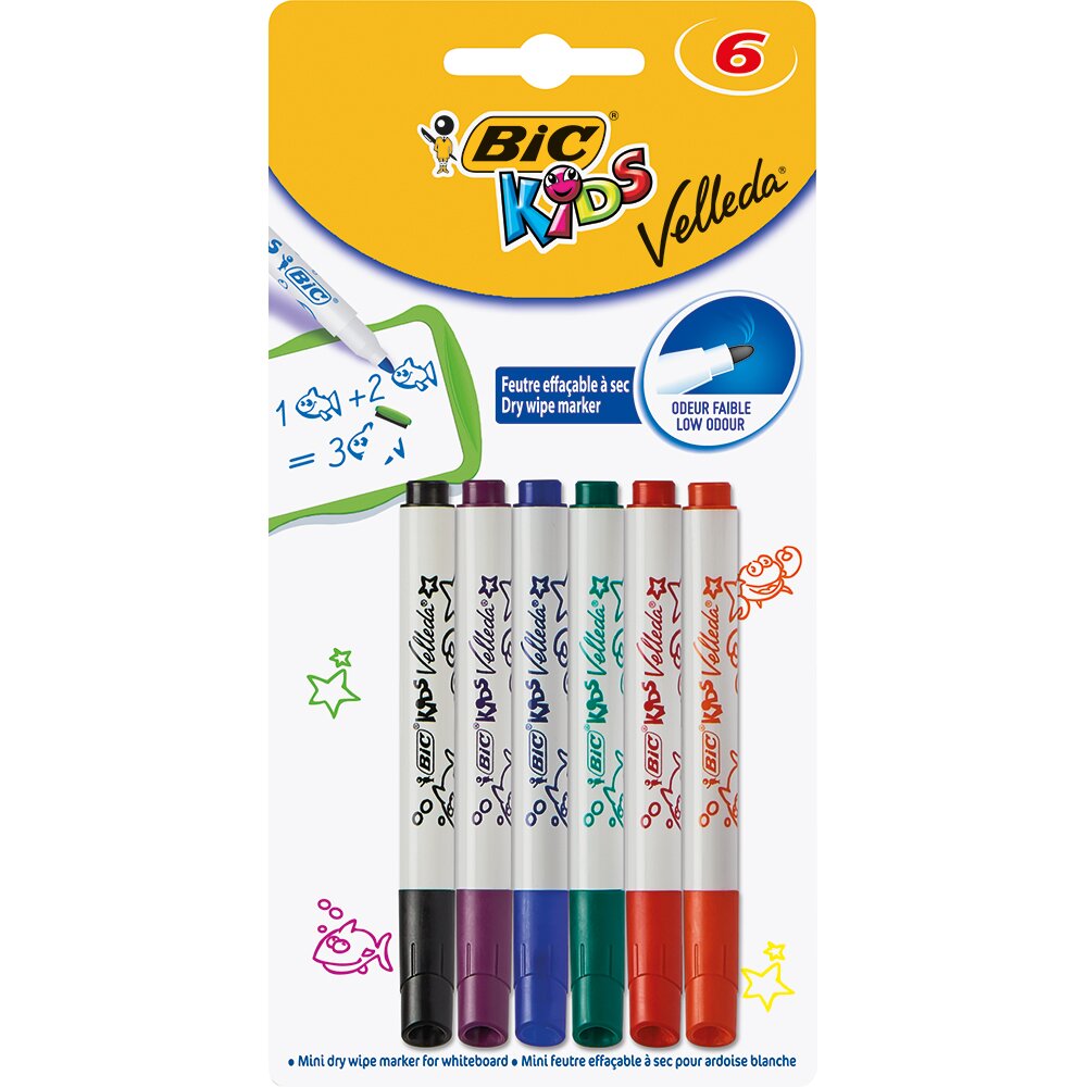 Bic Carioci asortate Velleda Kids 6 culori