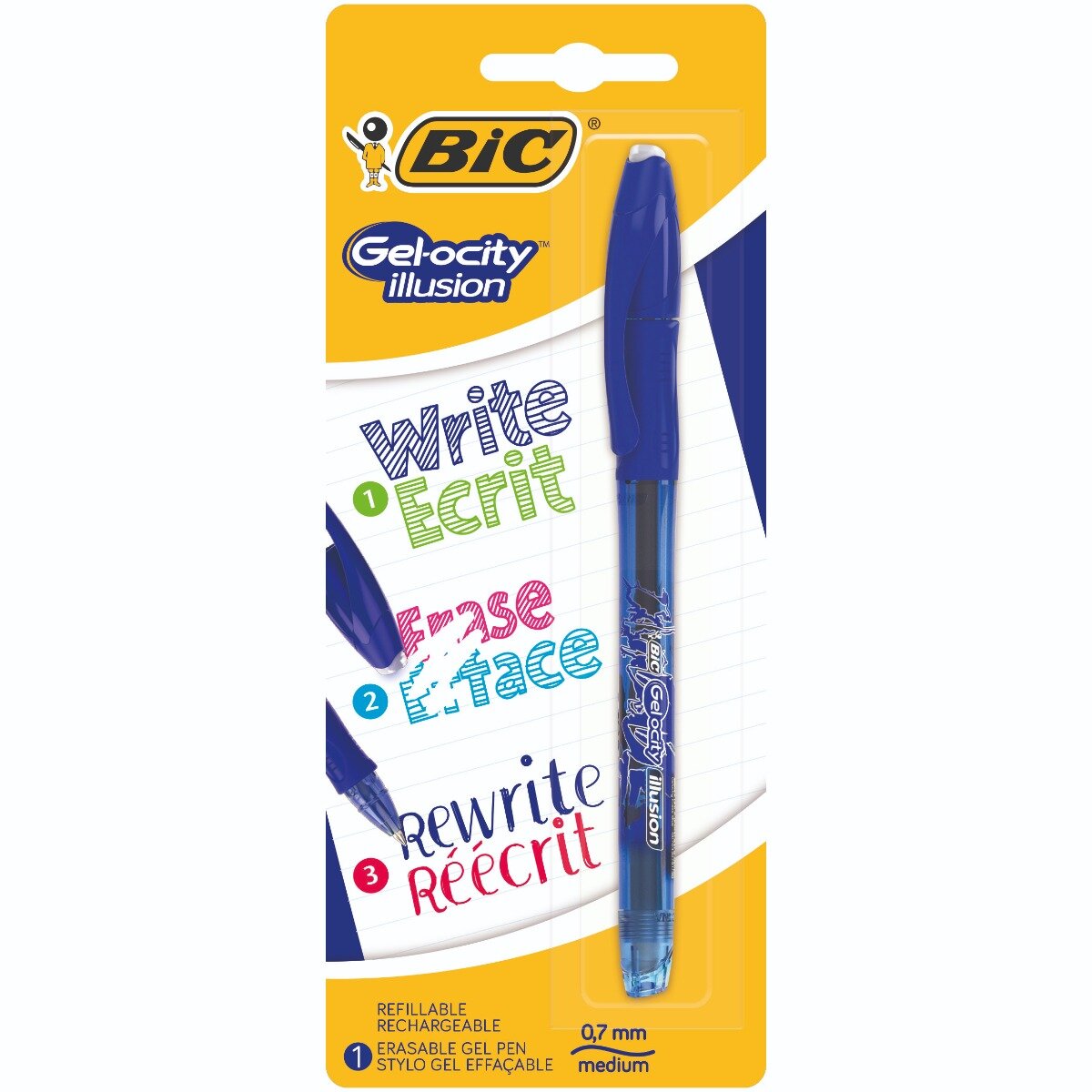 Bic Pix cu gel termosensibil Albastru