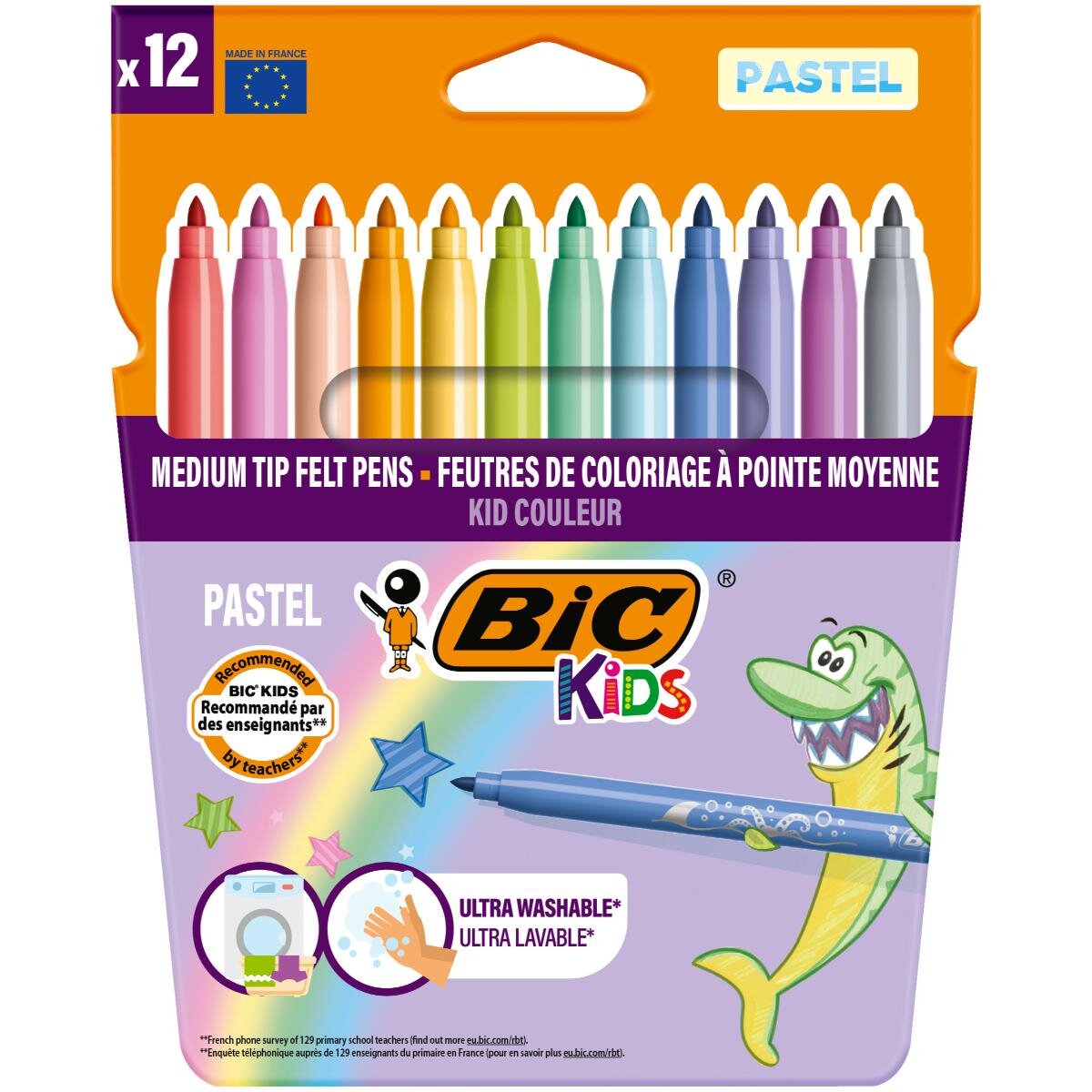 Bic Set 12 markere de colorat Kids Couler Culori Pastel