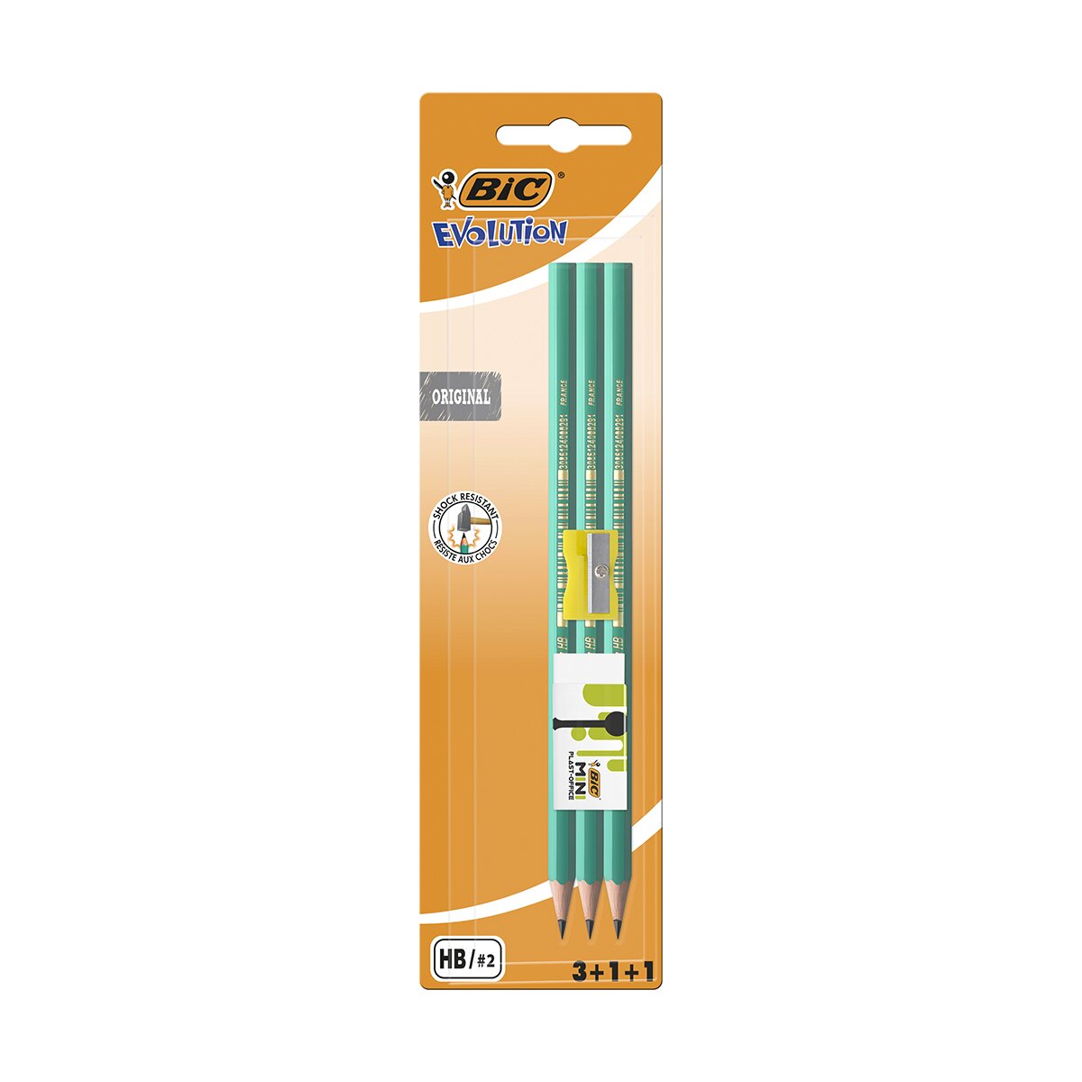 Bic Set 3 creioane cu radiera si ascutitoare Evolution